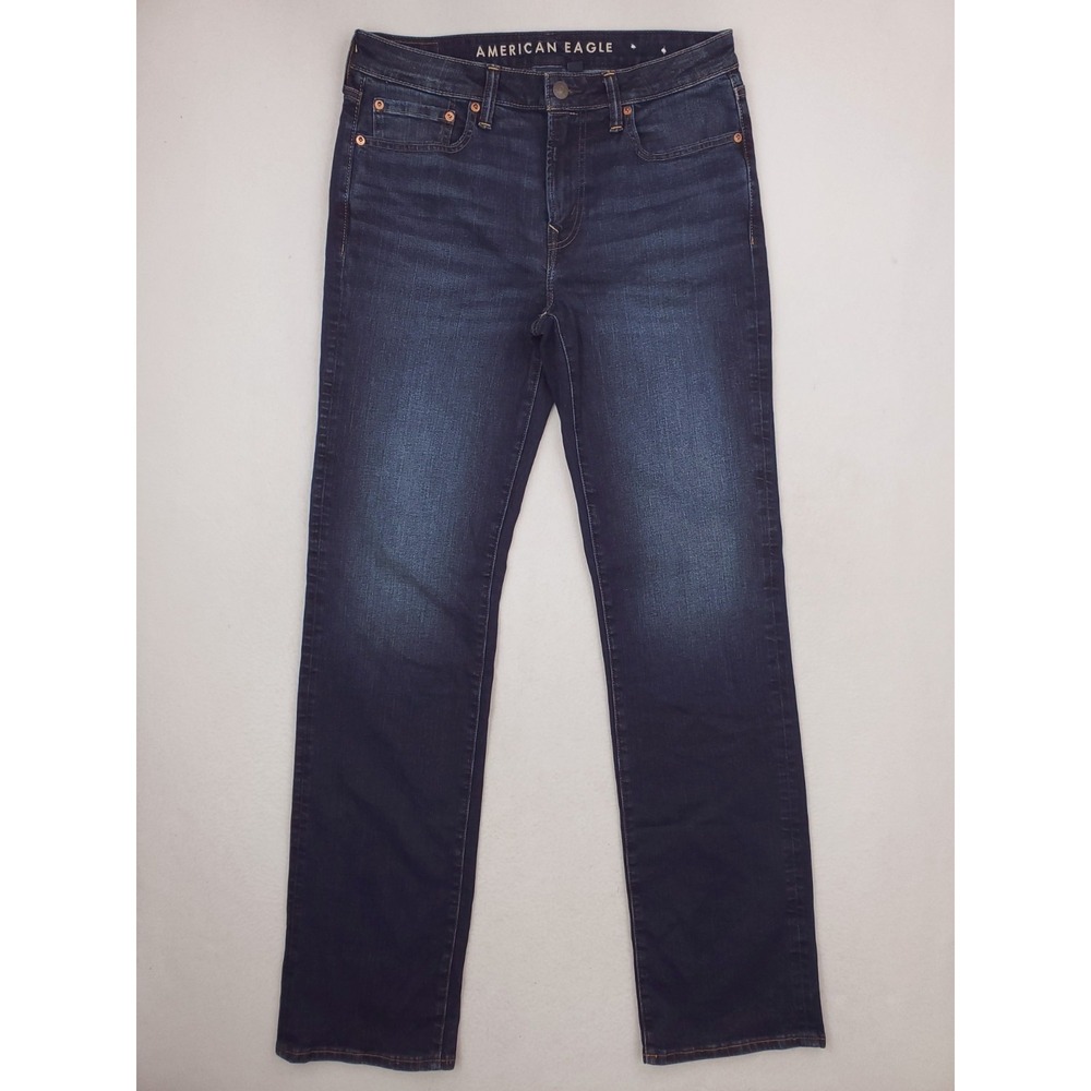 American Eagle Jeans Mens 32x36 Blue Original Bootcut Stretch Denim Dark Wash